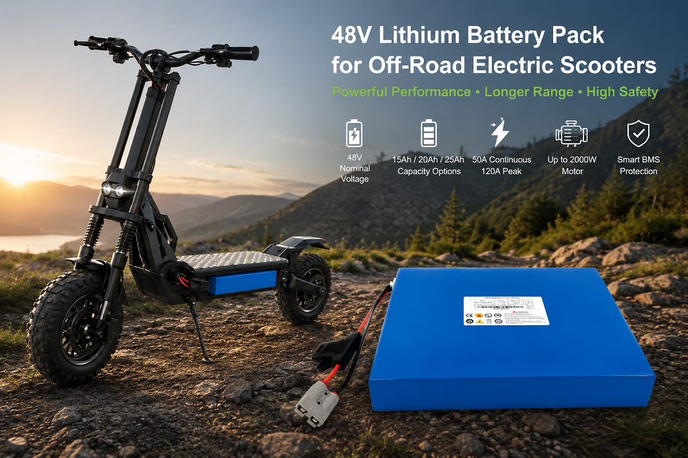 最新の会社の事例について 48V Lithium Battery Pack for 2000W Off-Road Electric Scooters