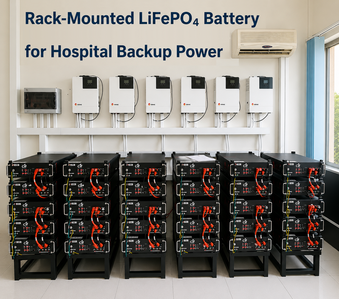 最新の会社の事例について Rack-Mounted LiFePO₄ Battery for Hospital Backup Power