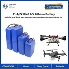 CLF 22000 Mah LiFePO4 NCM 22.8V 33V 43.2V 6S 12s Lithium Ion Battery Packs For Aerial Detector Drone