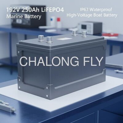 192V 250Ah LiFePO4 Marine Battery with IP67 Waterproof and Smart BMS for High-Voltage Boat Applications