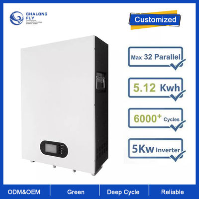 バックアップ エネルギー・システムのためのLiFePo4リチウム電池OEM ODM 48V 100AHのリチウム イオン太陽電池のパックの家5KWH容量