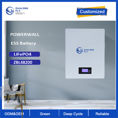 Powerwall 200Ah 10KW Lifepo4 充電式電池は太陽エネルギー貯蔵システムのために壁に取り付けられました