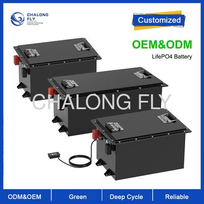 48V 100Ah 高容量 LiFePO4 ゴルフカート バッテリー 4000 サイクルとグレードA セル