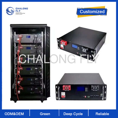 48V 200Ah モジュラルのラック搭載リチウムイオンバッテリー,スマートBMSとスタック可能な設計