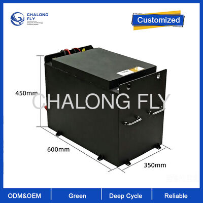 48V 400Ah コンパクト LiFePO4フォークリフト バッテリー 155Wh/kg 高エネルギー密度 スリムデザイン 拡張実行時間 インダストリアル