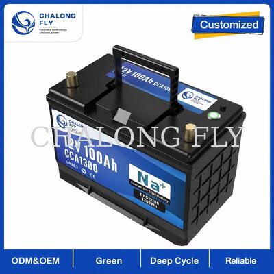 高レートクランキングと最大1300CCAを備えた12V 70Ah-100AhナトリウムイオンRVスターターバッテリー（パワースポーツ用）