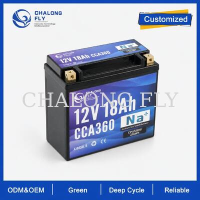 12V 18Ah 360CCA トゥーリングと寒い天候のためのナトリウムイオンオートバイスタートバッテリー