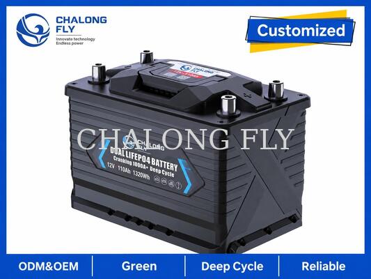 12.8V 110Ah LiFePO4 マリン RV バッテリー 1000A クランキング パワーと 1408Wh ディープ サイクル エネルギー